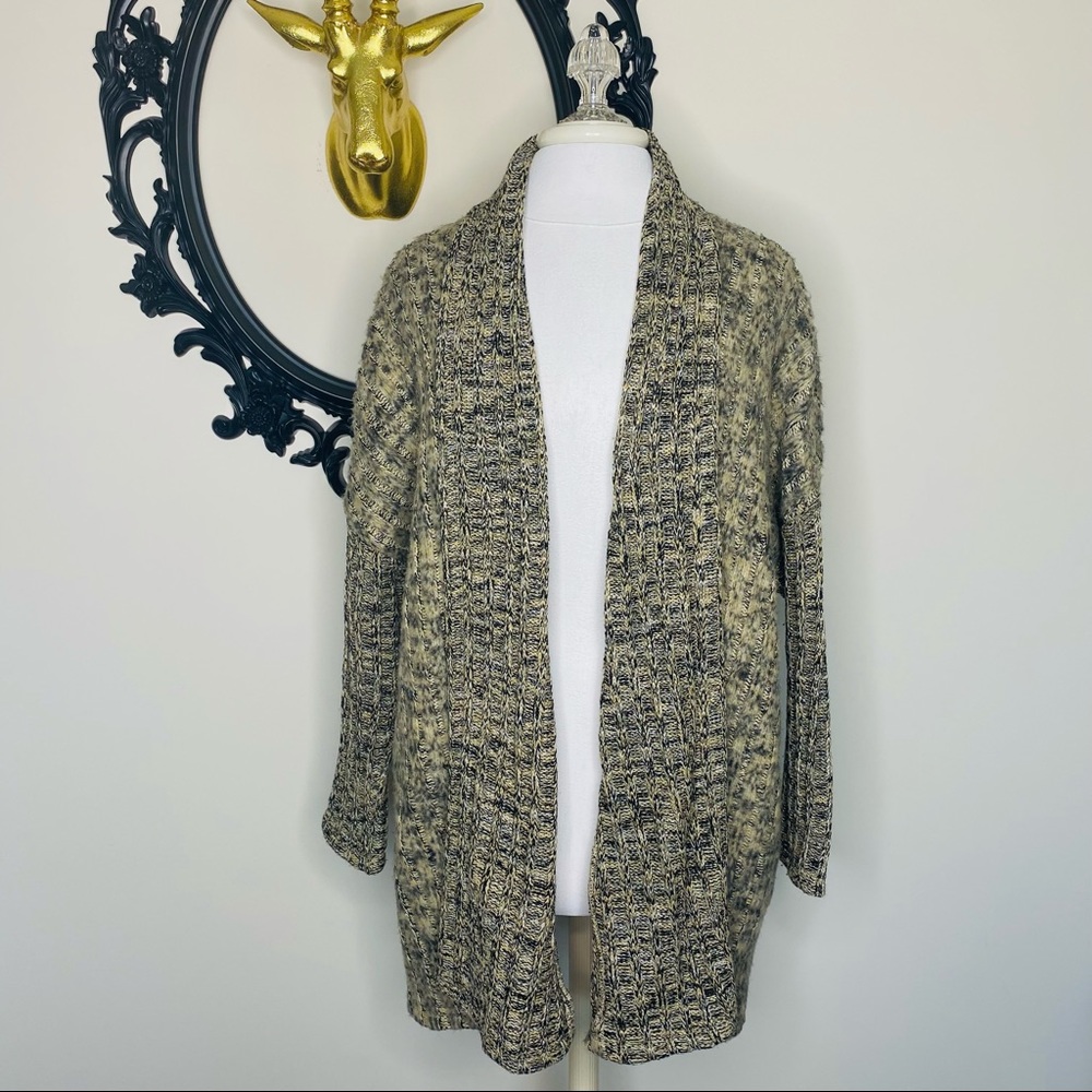 Black Swan Black and Tan Heathered Cardigan